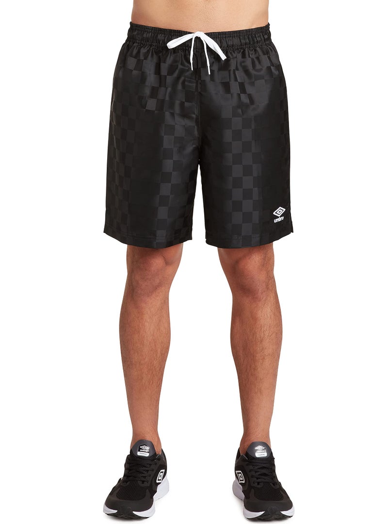Umbro mens Checkered Short, Black Beauty/White, Small - Image 2